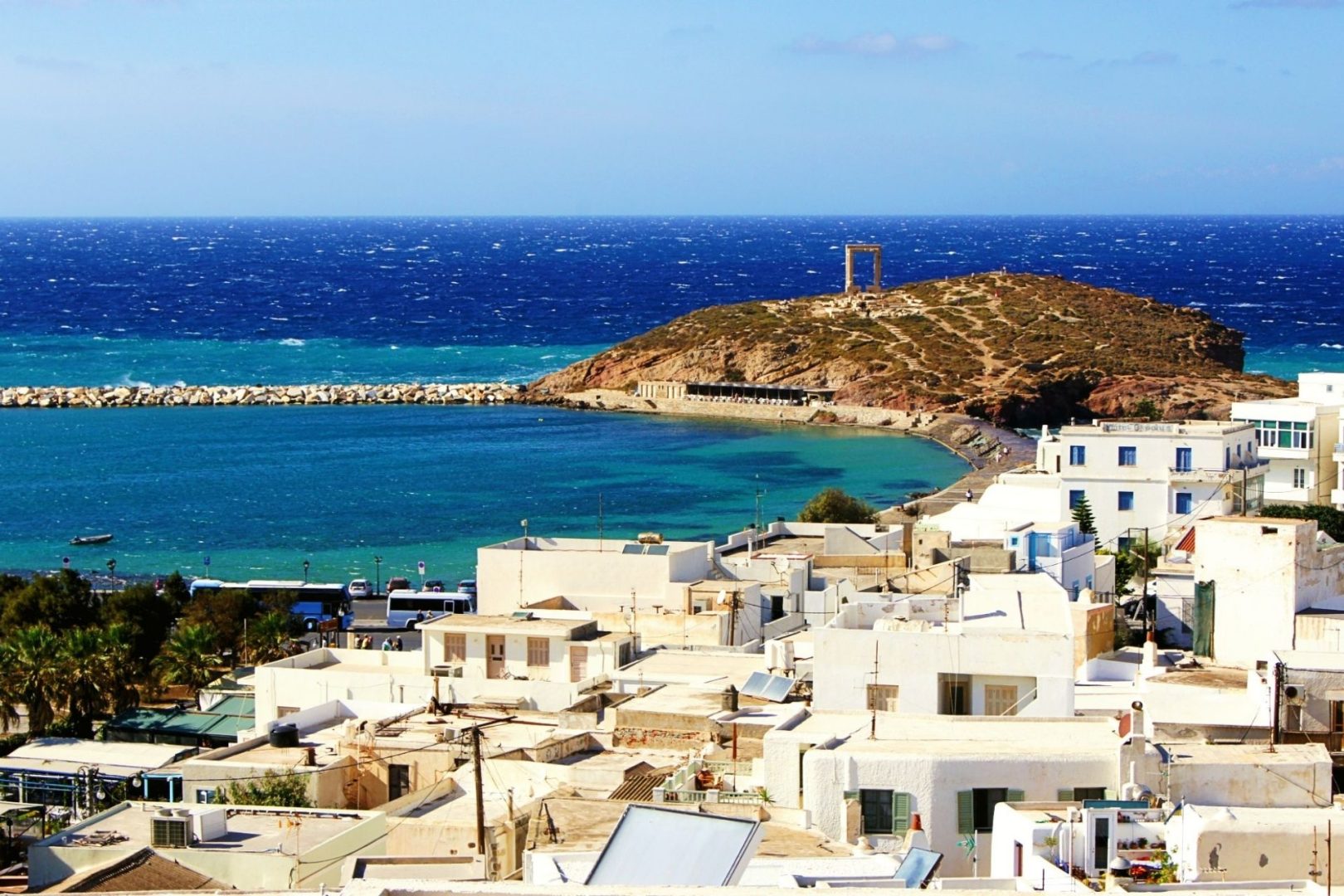 Widok na Portarę Naxos